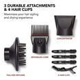 thumbnail image 4 of Kiss 1875W Ceramic Tourmaline Hair Dryer With 7 Attachments, Red, 4 of 6