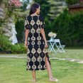 thumbnail image 7 of NSLGXD Summer Boho Dresses for Women Vintage Short Sleeve Plain Graphic Tee Shirt Dress with Pockets Soft Lightweight Maxi Y2k Dress ,Size S-2XL, 7 of 7