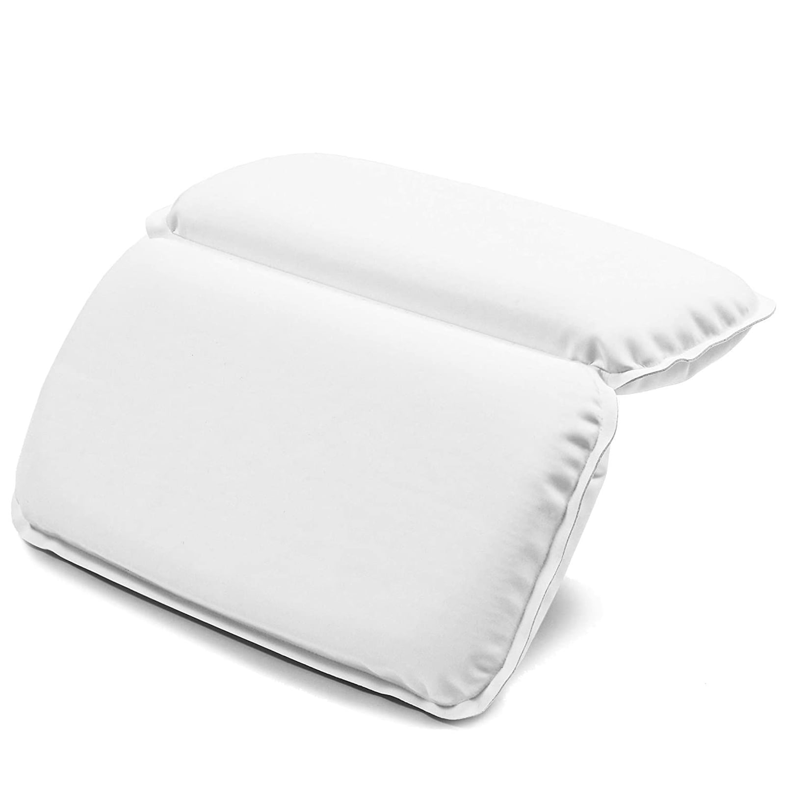 White Memory Foam Relaxing Cushioned Bath Spa Pillow Head Neck Rest Relax Body. 