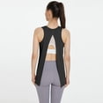 thumbnail image 5 of CAIXIA High Neck Workout Tank Tops for Women Sleeveless Tank Tops for Women Open Back T-Shirt Tops for Athletic Running Tennis Yoga Stretch Gym Clothes,Black, 5 of 6