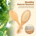 thumbnail image 2 of Cepillo de pelo LIYI Bamboo para el crecimiento del cabello con cerdas de acero inoxidable, 2 of 8