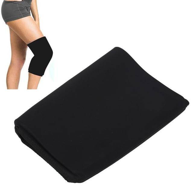 Cold Therapy Compression Sleeve, Skin Friendly Reusable Elbow Knee Ice Pack Sleeve Flexible for Right Legs Black