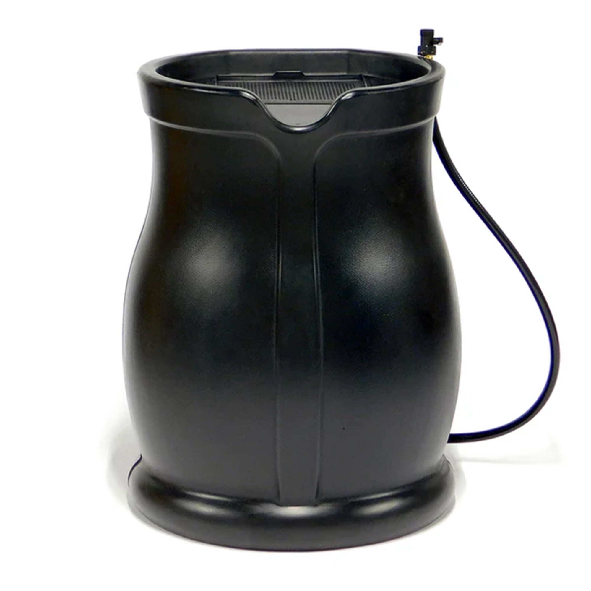 FCMP Outdoor Catalina 45 Gallon Rain Catcher Barrel w/ Hose, Black