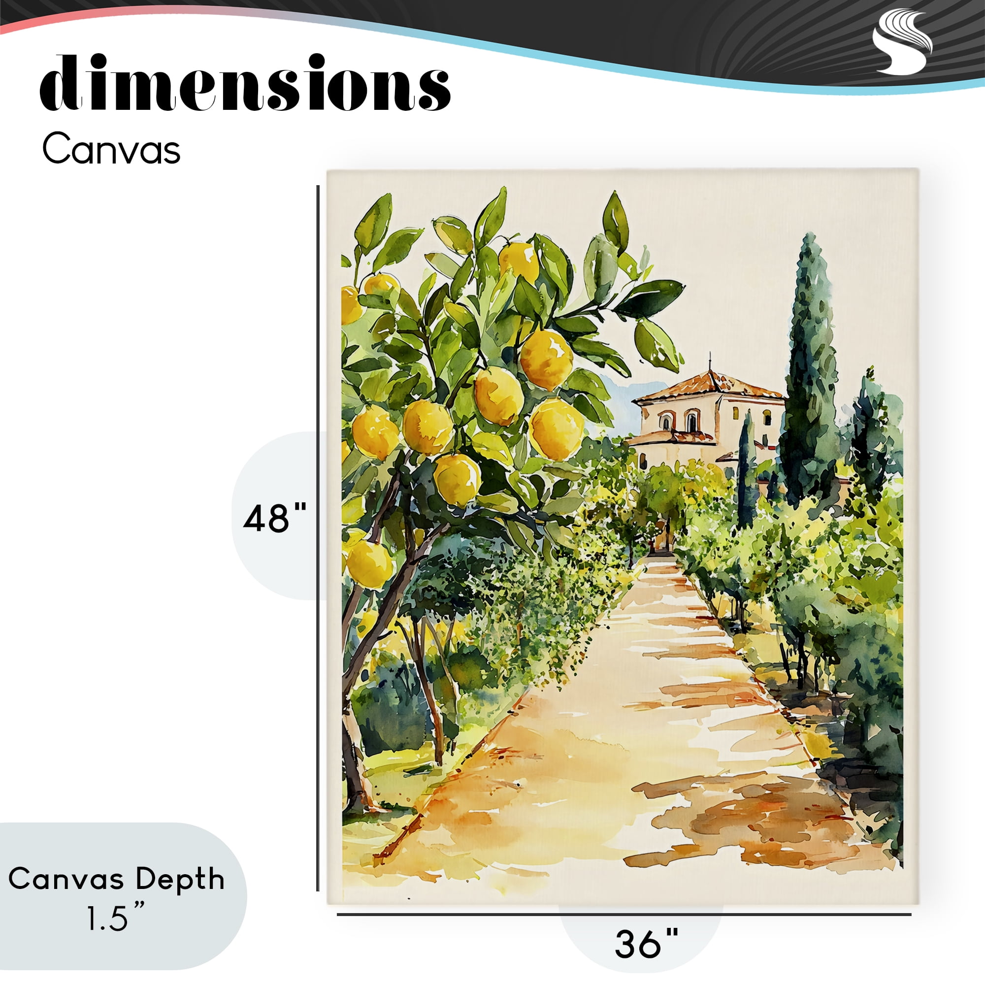 Stupell Industries Lemon Grove Pathway Canvas Wall Art, design by LSR Design Studio