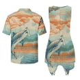 thumbnail image 6 of Psesaysky Hammerhead Shark Print Mens Shorts Sleeve Shirt &Womens Sleeveless Flowy Tunic Dress Couples Matching Hawaiian Luau Outfit His and Her Tropical Shirts and Dresses with Pockets, 6 of 7