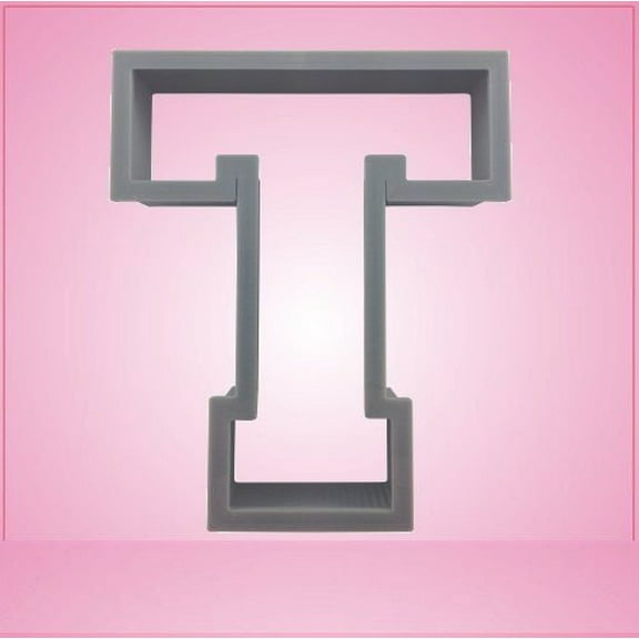Varsity Letter T Cookie Cutter 2 Inch (Plastic)