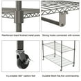 thumbnail image 4 of Legooin 75"H Heavy Duty Rolling Clothes Rack with Hanging Rod 400 lbs Capacity 3-Tier Heavy Duty Storage Shelves for Clothing on Wheels Portable Wardrobe Oragnizer, Gray, 4 of 8