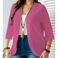 thumbnail image 4 of Gytharion Cardigans for Women Plus Size Soild Color Three-quarter Sleeve Cardigan Loose Lighweight Tops, 4 of 6