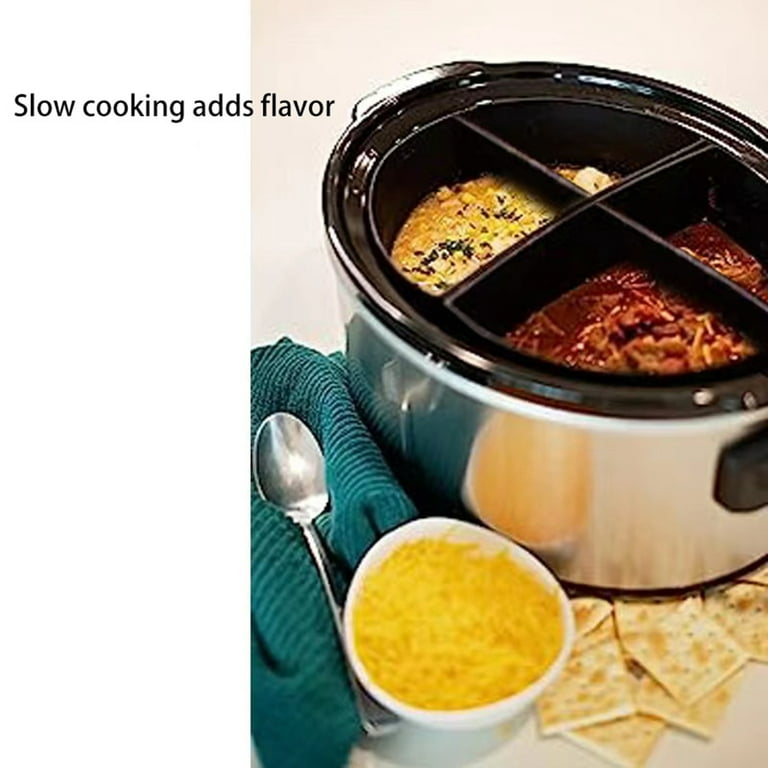 Wharick Slow Cooker Divider Liner for 6 QT Crockpot, Silicone Slow Cooker  Liners Reusable Cooker Divider, Dishwasher Safe Cooking Liner