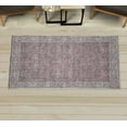 thumbnail image 1 of Ethnic Decorative Rug, Weathered Look Abstract Nostalgic Floral Ornaments Vintage Design Flourish, Quality Carpet for Bedroom Dorm and Living Room, 6 Sizes, Dark Mauve and Grey, by Ambesonne, 1 of 1