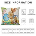 thumbnail image 5 of Shiartex Happy Easter Pillow Covers, Spring Rabbits Flower Decorative Farmhouse Spring Flower Throw Pillowcases for Home Sofa Couch Decoration, 5 of 5