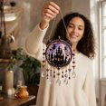 thumbnail image 6 of Halloween Crystal Wind Chime, Lightweight Acrylic Build, Silent Swaying Beads, Spooky Motif, Easy Window Wall Hanging (Castle), 6 of 7
