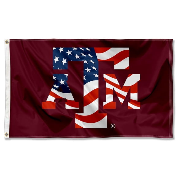Texas A&M USA Flag Patriotic College Flag