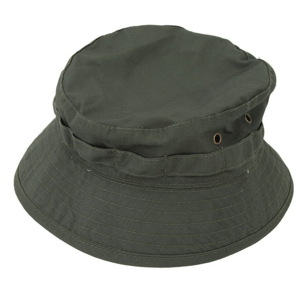 Hooney Sombrero de Pesca Sombrero Boonie Con Hebilla Ajustable Sombro de Sol de Ala Corta Sombero de Cubo de Tela Oxford para Vieges de Pesca Selva
