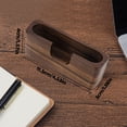 thumbnail image 4 of Walnut Wooden Business Card Holder Stand Desk Slim Card Organizer Display Holder, 4 of 7