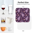 thumbnail image 4 of KLL Drink Coasters Set Square of 4,PU Leather Absorbent Coasters Set Decorative Coffee Cup Coasters Housewarming Gift for Home Decor-Snake And Flower, 4 of 5