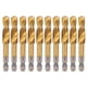thumbnail image 1 of Brocas para roscar, 10 piezas Brocas para roscar con revestimiento de Ti Ti Brocas para roscar Multifuncional NikouMX herramienta, 1 of 8