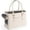 White, variant on Fashion Pet Carrier Dog Purse Cat Bag Soft-Sided Carriers Travel Airline Approved, Stylish Leather Tote Handbag for Small Animal Puppy Kitten (Grey)