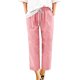 thumbnail image 2 of Pntutb Pantalones de algodón y lino elásticos de color sólido informales a la moda para mujer Pntutb Pntutb-5199, 2 of 5