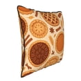 thumbnail image 3 of Velvet Rimmed Pillowcase Is Not Easy To Open Line Deformation Invisible Zipper Opening And Closing Only Pillowcase Does Not Contain Pillow Core Thanksgiving Pie Pattern 16"X16", 3 of 8