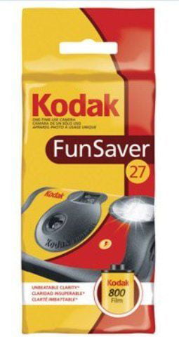 Kodak FunSaver Flash 800 ASA 27 Exp. One Time Use 35mm Disposable Camera