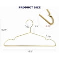 thumbnail image 2 of Premium Matte Gold Aluminum Coat Hangers, Extra Smooth & Durable Metal Shirt Dress Hanger, Light & Sturdy Metal Rack for Jacket Trouser Pant Slack, 2 of 7