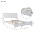 thumbnail image 3 of Modern White Solid Wood Full Platform Bed, 3 of 7