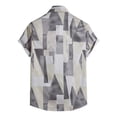 thumbnail image 5 of BOBOGOJP Button Down Shirt Men Short Sleeve Button Down Tops Solid Casual Formal Dress,Gray M, 5 of 5