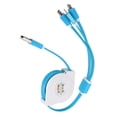 thumbnail image 4 of Cable USB retráctil 3 en 1, adaptador de carga múltiple para iOS, tipo C y micropuerto, azul, 4 of 14