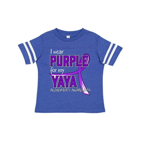 

Inktastic I Wear Purple for my Yaya- Alzheimers Awareness Gift Toddler Boy or Toddler Girl T-Shirt