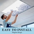 thumbnail image 6 of Blue Spring Floral Fluorescent Light Covers, Watercolor Botanical Summer Vintage Magnetic Light Covers for Ceiling Lights, Fluorescent Ceiling Shade Filters for Classroom Bedroom Office 4x2Ft x 3PCS, 6 of 8