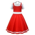 thumbnail image 3 of MEZZALL 1950s Kids Poodle Dress Sundress Retro Dresses, Red, 3-4 Years, 3 of 7