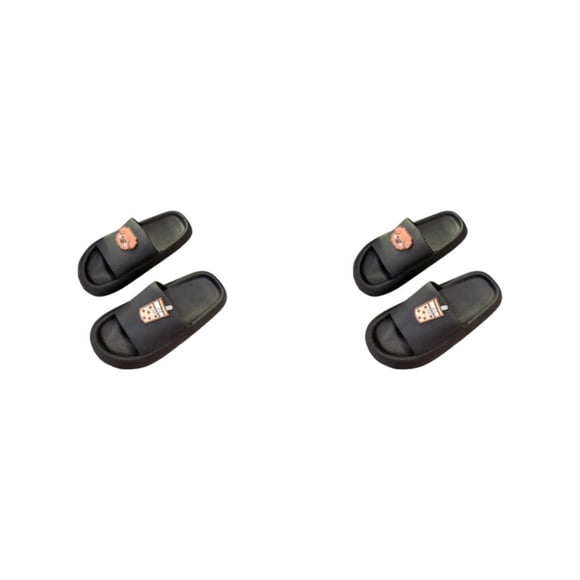 Qarigey Pantuflas de fondo y grueso, cómodas y elegantes, para interior y exterior, plataforma transpirable, zapatilla con punta abierta para Type7 NO7