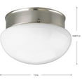 thumbnail image 6 of Progress Lighting, Fitter Collection, 1-Light Flush Mount, Brushed Nickel, White Glass Bowl, 6 of 6