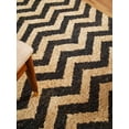 thumbnail image 4 of HAND KNOTTED SUMAK JUTE ECO-FRIENDLY AREA RUGS - 3'x5', Rectangle Shape, Cream Black Color, Contemporary Pattern, High Pile, Natural Fiber, Outdoor Indoor Handmade Area Rugs for Living Room (J00014), 4 of 9