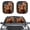 American Flag Highland Cow, variant on Pzuqiu Windshield Sun Shade with Retriever Print, Car Sun Shade for Automotive Summer Sun Protection, 2 Piece Set for Vehicle