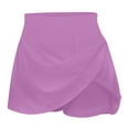 thumbnail image 2 of Joefnel Yoga Shorts for Women Hot Sale Clearance Women's Summer Pleated Tennis Skirts Athletic Stretchy Short Yoga Fake Two Piece Trouser Skirt Shorts, 2 of 4