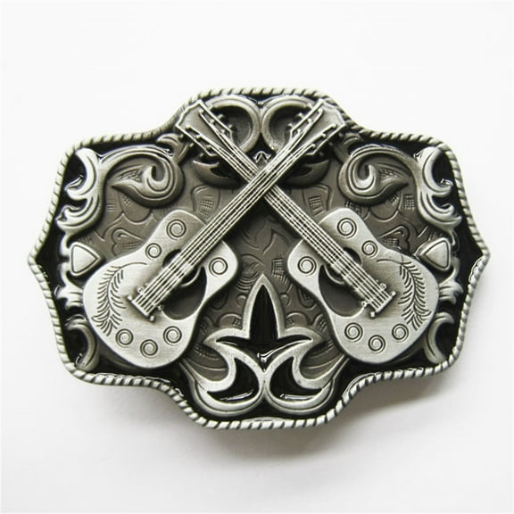 Western Zinc alloy Leather Belt Buckle Guitar Country Music Hot Shape Pattern