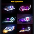 thumbnail image 3 of DC12V 10W 2 × 80 MM RVB multicolore LED Angel Eyes Ring Halo SMD5050 avec télécommande réglable luminosité Dimmable 16 couleurs changeant Flash / Strobe / Fade / Smooth 4 modes dynamiques pour camion, 3 of 7