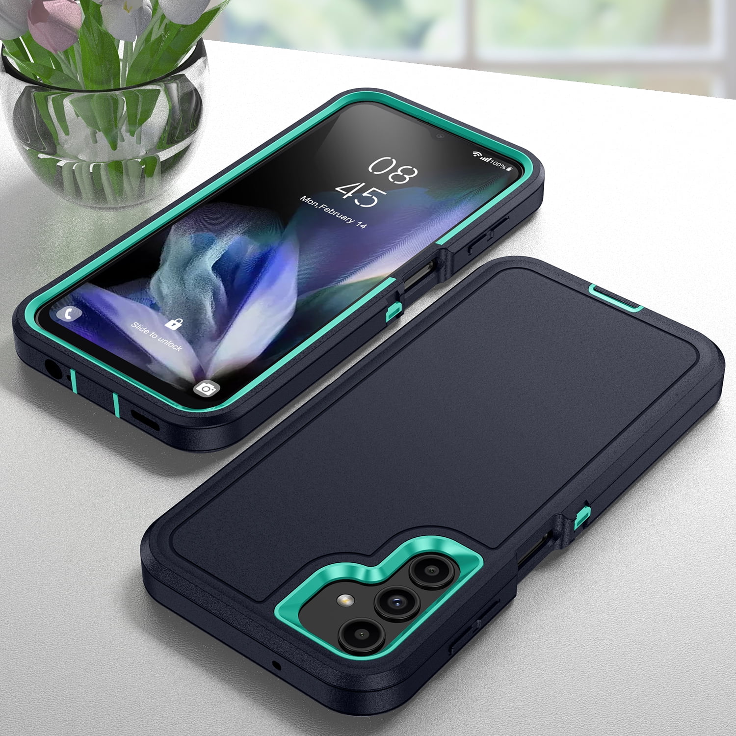 Rugged Case for Samsung Galaxy A16 5G, Heavy Duty Triple-Layers Military Grade Shockproof Cover, Scratch Resistant Non-Slip Camera Lens Protection Hybrid Case for Samsung Galaxy A16 5G, Green