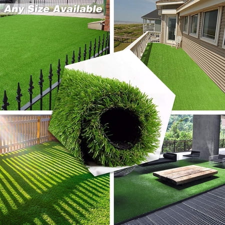 ZJTERThick Realistic Artificial Grass Turf 3FTX22FT, Indoor Outdoor Grass Rug Carpet Pet Faux Synthetic Grass Astroturf Rug for Garden Backyard Patio Balcony with Drainage Holes / Rubber Backing