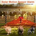thumbnail image 3 of Solar Outdoor Motion Sensor Alarm with 13 Sound,130db Dual Speaker Motion Detector Alarm Light with Remote for Farm Yard, 3 of 5