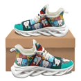 thumbnail image 1 of Kawaii Cartoon Teeth Protection Pattern Woman Autumn Winter Outdoor Work Sneakers Mesh Shock Footwear Absorbing Running Shoes, 1 of 5