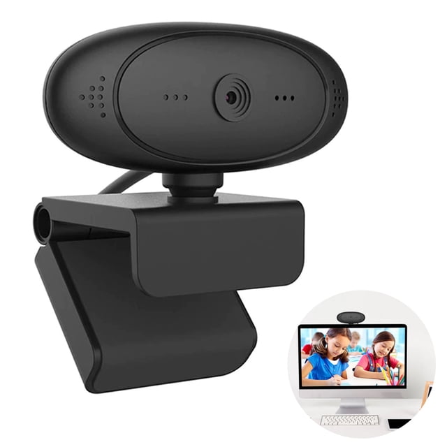 Cámara web 1080P con micrófono, cámara web HD USB sin unidad para PC, Mac, computadora portátil, MacBook y tableta