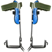 FETCOI 2 Gears Tree Climbing Spike Kit Safety Adjustable Belt Lanyard Rope Rescue Belts (Blue)