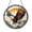 Stained Glass 5.9 Inch, variant on Panda Stained Glass Round Suncatcher, Wildlife Window Hanging with Bamboo and Flowers Nature Decor