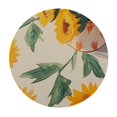 thumbnail image 4 of Chilfamy Farmhouse Round Table Cloth Plastic Cover, Waterproof Wipeable PVC Oilcloth Spillproof Tablecloth, Summer Round Outdoor Camping Tablecloth for Picnic Table, Yellow Sunflower 38-42, 4 of 8