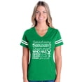 thumbnail image 1 of Womens Cheer Mom Cheerleader Football V-Neck T-Shirt, 1 of 5