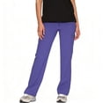thumbnail image 2 of Cargo Scrub Pants Womens Loose Fit Stretch Medical Pants with Functional Pockets for Work Purple L, 2 of 4
