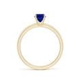 thumbnail image 2 of ANGARA Lab Grown Prong-Set Blue Sapphire Solitaire Engagement Ring in 14K Yellow Gold for Women (Size-7x5mm) | September Birthstone, Anniversary, Jewelry Gift for Women | Lab Grown Blue Sapphire Ring, 2 of 8